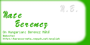 mate berencz business card